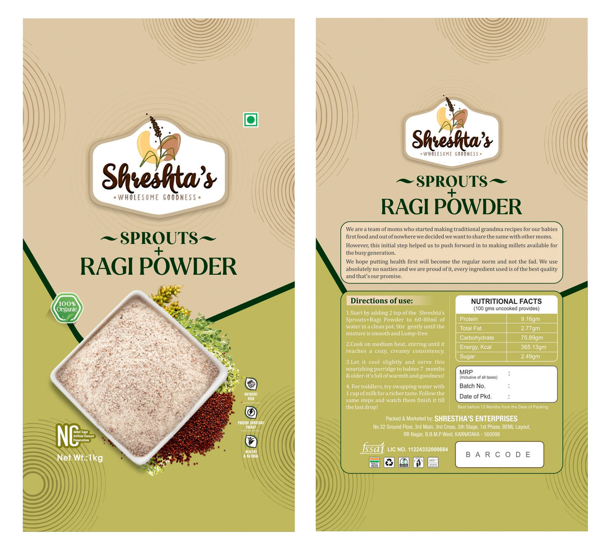 Sprouts + Ragi Powder